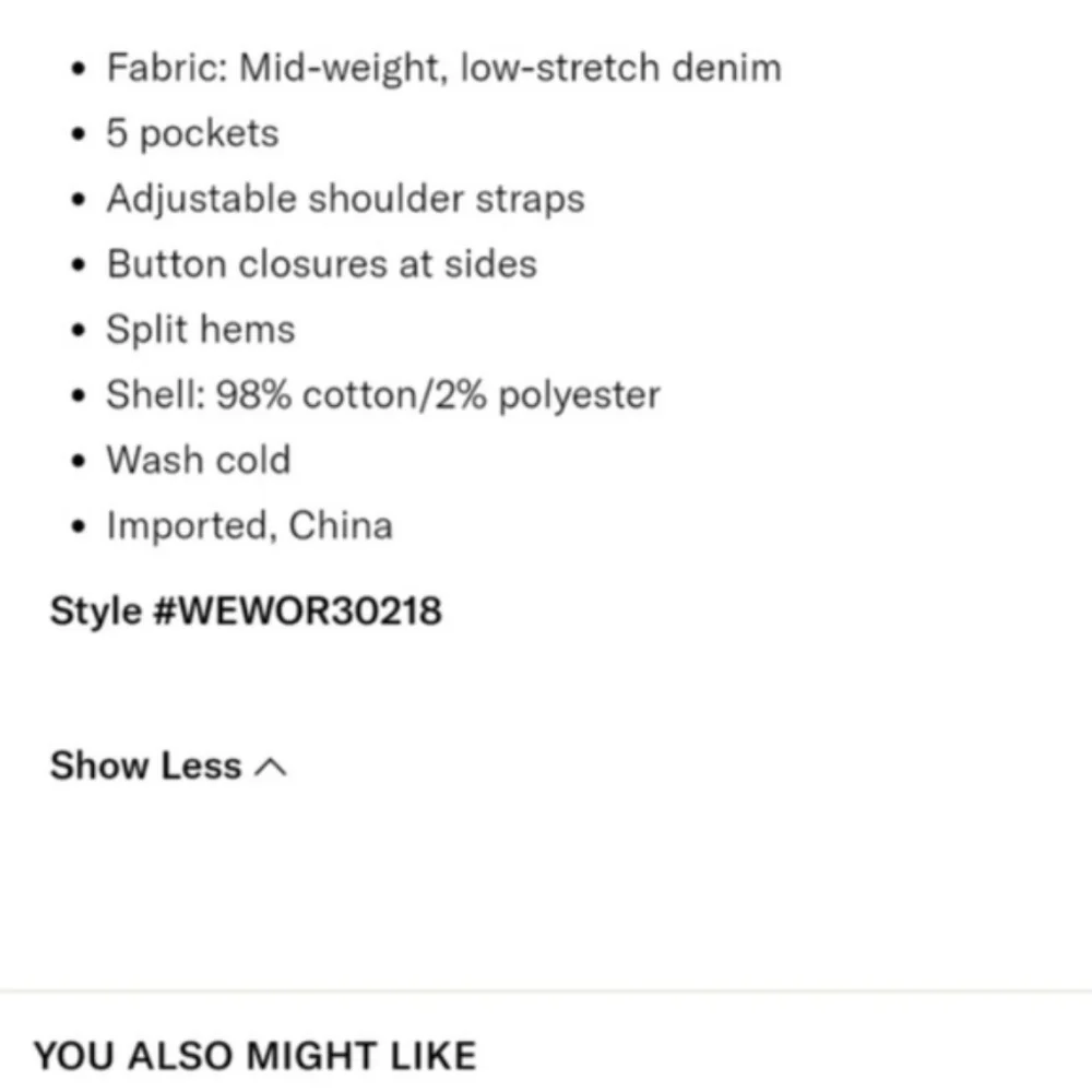WeWoreWhat Slouchy Slit Overalls in Steel Jumpsuit Wide Straight Leg Blue - Picture 4 of 13